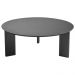 Kit 02 Mesas de Centro e 01 Mesa Lateral Pés Madeira Bulat A03 Nero Preto - Lyam Decor
