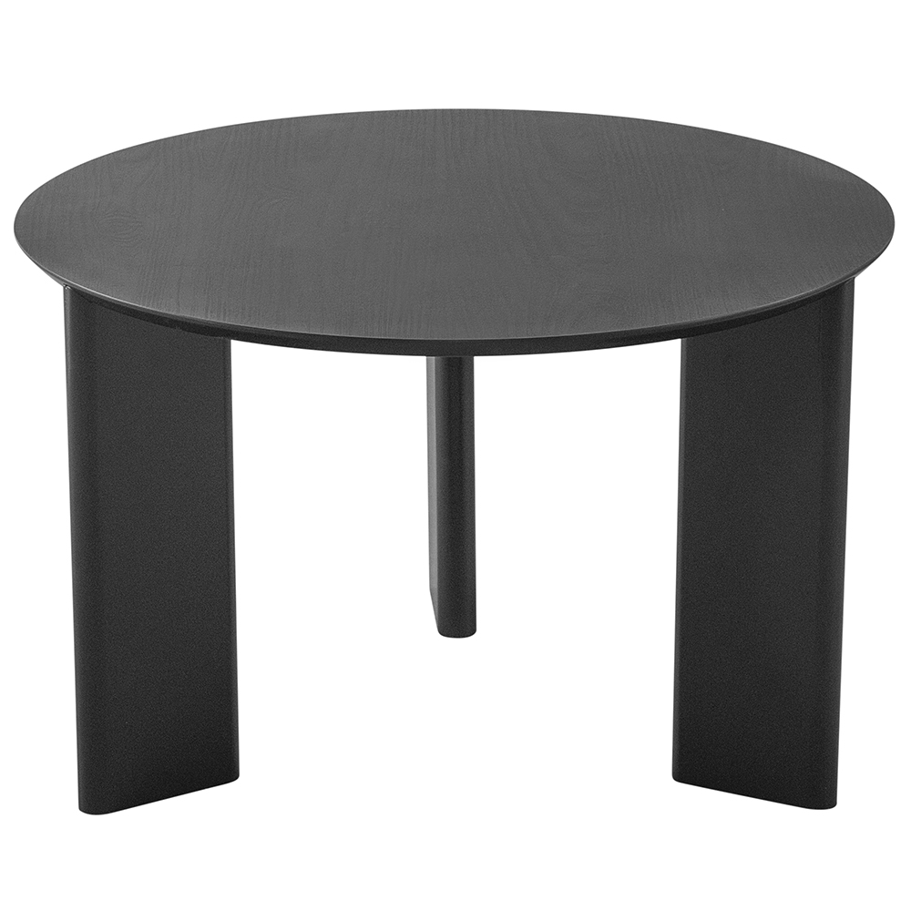 Kit 02 Mesas de Centro e 01 Mesa Lateral Pés Madeira Bulat A03 Nero Preto - Lyam Decor