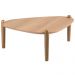 Kit 02 Mesas de Centro e 01 Mesa Lateral Pés Madeira Trium A03 Hanover Roble - Lyam Decor