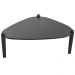 Kit 02 Mesas de Centro e 01 Mesa Lateral Pés Madeira Trium A03 Nero Preto - Lyam Decor