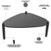 Kit 02 Mesas de Centro e 01 Mesa Lateral Pés Madeira Trium A03 Nero Preto - Lyam Decor
