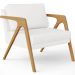 Kit 02 Poltrona Decorativa Para Sala Pietra Estrutura De Madeira L02 Corano Branco - Lyam Decor