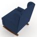 Kit 02 Poltronas De Amamentação Com Balanço Malu Base De Madeira P02 Suede Azul Marinho - Lyam Decor