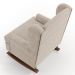 Kit 02 Poltronas De Amamentação Com Balanço Malu Base De Madeira P02 Suede Bege - Lyam Decor