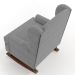 Kit 02 Poltronas De Amamentação Com Balanço Malu Base De Madeira P02 Suede Cinza - Lyam Decor