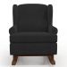 Kit 02 Poltronas De Amamentação Com Balanço Malu Base De Madeira P02 Suede Preto - Lyam Decor