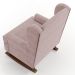 Kit 02 Poltronas De Amamentação Com Balanço Malu Base De Madeira P02 Suede Rosê - Lyam Decor