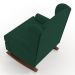 Kit 02 Poltronas De Amamentação Com Balanço Malu Base De Madeira P02 Suede Verde Musgo - Lyam Decor