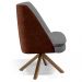 Kit 02 Poltronas Decorativa Base Giratória Pérsia D02 Veludo Cinza C-317 Corano Marrom B-38 - Lyam Decor