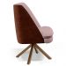 Kit 02 Poltronas Decorativa Base Giratória Pérsia D02 Veludo Rosê C-305 Corano Marrom B-38 - Lyam Decor