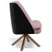 Kit 02 Poltronas Decorativa Base Giratória Pérsia D02 Veludo Rosê C-305 Corano Preto B-97 - Lyam Decor