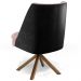 Kit 02 Poltronas Decorativa Base Giratória Pérsia D02 Veludo Rosê C-305 Corano Preto B-97 - Lyam Decor