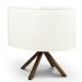Kit 02 Poltronas Decorativa Base Giratória de Madeira Betina D02 Corano Bege C-26 - Lyam Decor