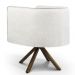 Kit 02 Poltronas Decorativa Base Giratória de Madeira Betina D02 Linho Bege B-443 - Lyam Decor