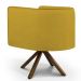 Kit 02 Poltronas Decorativa Base Giratória de Madeira Betina D02 Veludo Mostarda B-279 - Lyam Decor