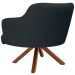 Kit 02 Poltronas Decorativa Base Giratória de Madeira Jade D02 Linho Chumbo C-465 - Lyam Decor