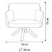 Kit 02 Poltronas Decorativa Base Giratória de Madeira Jade D02 Linho Cinza C-416 - Lyam Decor