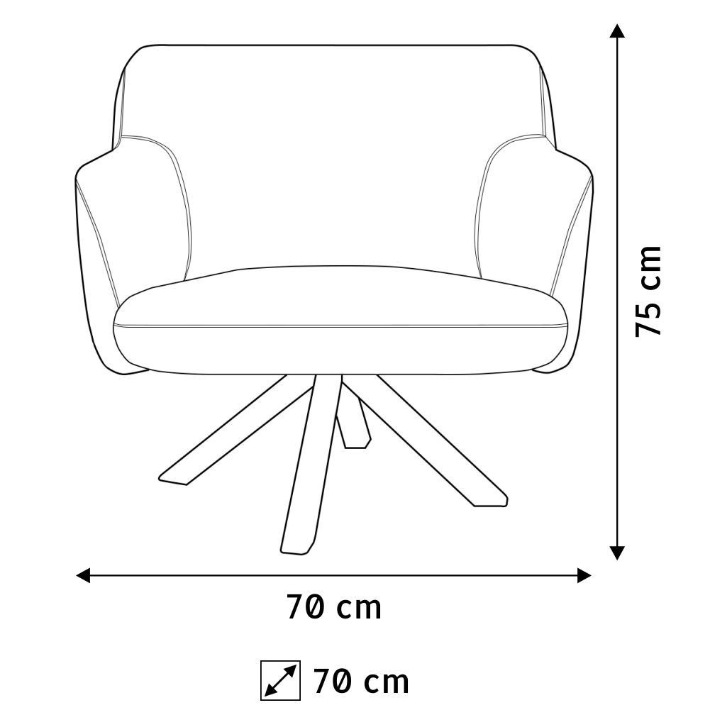 Kit 02 Poltronas Decorativa Base Giratória de Madeira Jade D02 Linho Cinza C-416 - Lyam Decor