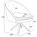 Kit 02 Poltronas Decorativa Base Giratória de Madeira Rafa D02 Veludo Bege C-309 - Lyam Decor