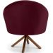 Kit 02 Poltronas Decorativa Base Giratória de Madeira Rafa D02 Veludo Marsala B-278 - Lyam Decor