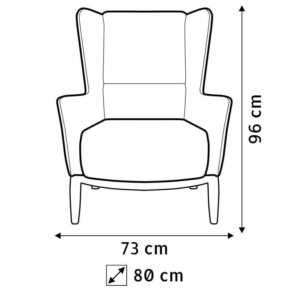 Kit 02 Poltronas Decorativa Base de Madeira Milena D02 Linho Bege A-184 Corano Marrom - Lyam Decor
