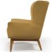 Kit 02 Poltronas Decorativa Fixa Base de Madeira Milena D02 Veludo Mostarda C-260 - Lyam Decor