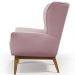 Kit 02 Poltronas Decorativa Fixa Base de Madeira Milena D02 Veludo Rosê C-305 - Lyam Decor