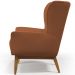Kit 02 Poltronas Decorativa Fixa Base de Madeira Milena D02 Veludo Telha C-262 - Lyam Decor