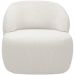 Kit 02 Poltronas Decorativa Fixa Orgânica Para Sala Living Barolo L06 Bouclê Branco - Lyam Decor