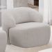 Kit 02 Poltronas Decorativa Fixa Orgânica Para Sala Living Barolo L06 Bouclê Cinza - Lyam Decor