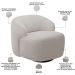 Kit 02 Poltronas Decorativa Fixa Orgânica Para Sala Living Barolo L06 Bouclê Cinza - Lyam Decor