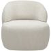 Kit 02 Poltronas Decorativa Fixa Orgânica Para Sala Living Barolo L06 Bouclê Off White - Lyam Decor