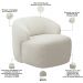 Kit 02 Poltronas Decorativa Fixa Orgânica Para Sala Living Barolo L06 Bouclê Off White - Lyam Decor