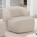 Kit 02 Poltronas Decorativa Fixa Orgânica Para Sala Living Barolo L06 Linho Bege - Lyam Decor