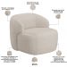 Kit 02 Poltronas Decorativa Fixa Orgânica Para Sala Living Barolo L06 Linho Bege - Lyam Decor