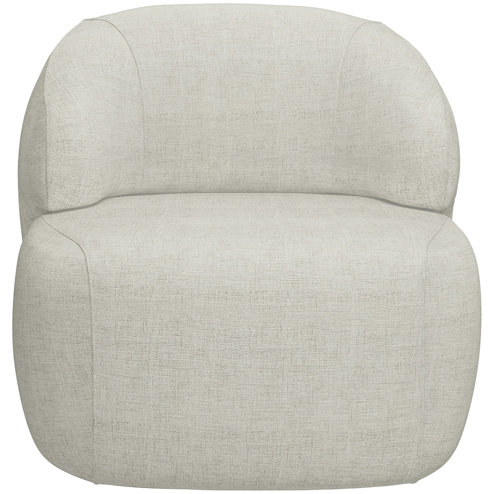 Kit 02 Poltronas Decorativa Fixa Orgânica Para Sala Living Barolo L06 Linho Cru - Lyam Decor