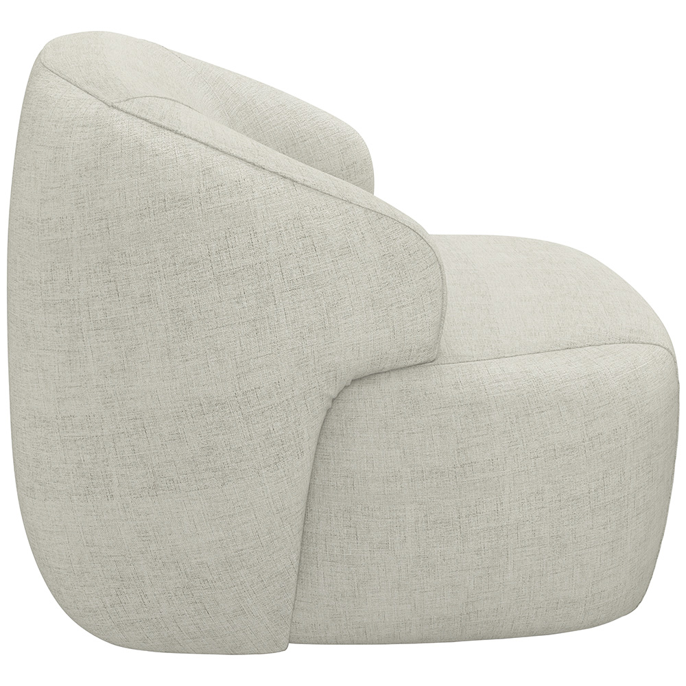 Kit 02 Poltronas Decorativa Fixa Orgânica Para Sala Living Barolo L06 Linho Cru - Lyam Decor