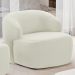 Kit 02 Poltronas Decorativa Fixa Orgânica Para Sala Living Barolo L06 Veludo Bege - Lyam Decor