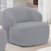 Kit 02 Poltronas Decorativa Fixa Orgânica Para Sala Living Barolo L06 Veludo Cinza - Lyam Decor