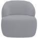 Kit 02 Poltronas Decorativa Fixa Orgânica Para Sala Living Barolo L06 Veludo Cinza - Lyam Decor