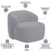Kit 02 Poltronas Decorativa Fixa Orgânica Para Sala Living Barolo L06 Veludo Cinza - Lyam Decor