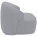 Kit 02 Poltronas Decorativa Fixa Orgânica Para Sala Living Barolo L06 Veludo Cinza - Lyam Decor