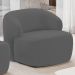 Kit 02 Poltronas Decorativa Fixa Orgânica Para Sala Living Barolo L06 Veludo Grafite - Lyam Decor