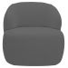 Kit 02 Poltronas Decorativa Fixa Orgânica Para Sala Living Barolo L06 Veludo Grafite - Lyam Decor