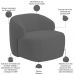 Kit 02 Poltronas Decorativa Fixa Orgânica Para Sala Living Barolo L06 Veludo Grafite - Lyam Decor