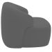 Kit 02 Poltronas Decorativa Fixa Orgânica Para Sala Living Barolo L06 Veludo Grafite - Lyam Decor