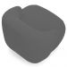 Kit 02 Poltronas Decorativa Fixa Orgânica Para Sala Living Barolo L06 Veludo Grafite - Lyam Decor