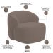 Kit 02 Poltronas Decorativa Fixa Orgânica Para Sala Living Barolo L06 Veludo Marrom - Lyam Decor