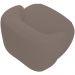 Kit 02 Poltronas Decorativa Fixa Orgânica Para Sala Living Barolo L06 Veludo Marrom - Lyam Decor