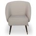 Kit 02 Poltronas Decorativa Fixa Pés Palito Duo New Bronze Agnes D02 Linho Bege B-415 - Lyam Decor